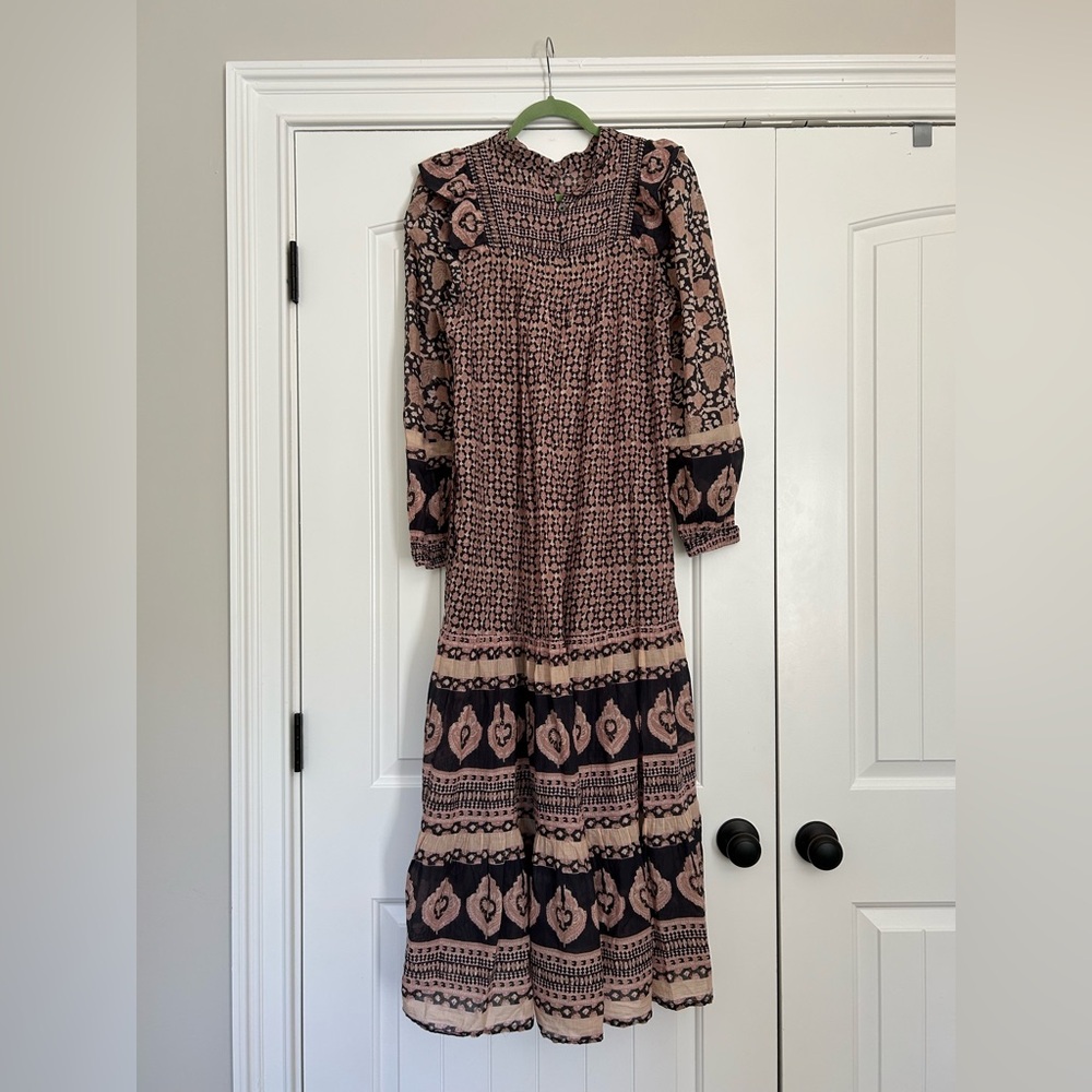 Sea NY Tuckernuck Margo Cotton Midi Floral Dress in Lilac Medium - Picture 6 of 9